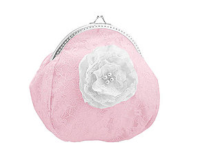 Kabelky - Svadobná kabelka čipková růžová, kabelka pre nevestu 1495B8 - 5122814_