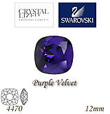 Korálky - SWAROVSKI® ELEMENTS 4470 Square Rhinestone - Purple Velvet, 12mm, bal.1ks - 5122893_