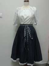 Sukne - Modrotlačová sukňa s mašľou (34 - 46 - Červená) - 5126667_