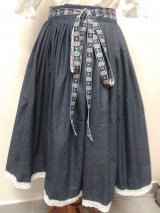 Sukne - Modrotlačová sukňa s mašľou - 5126668_