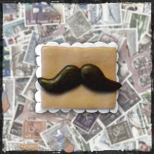 Iné - Polymérová poštová známka (moustache fúzy) - 5125437_