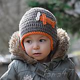 Detské čiapky - Zimná... s lietadlom - 5130395_