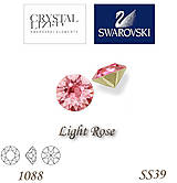 Korálky - SWAROVSKI® ELEMENTS 1088 Xirius Chaton - Light Rose, SS39, bal.1ks - 5135439_