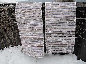 Úžitkový textil - Ručne tkaný koberec - tmavohnedý melír 70 x 150 cm - 5139092_