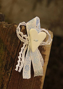 Svadobné pierka - Svadobné pierko s modrými kvetmi - 5150434_