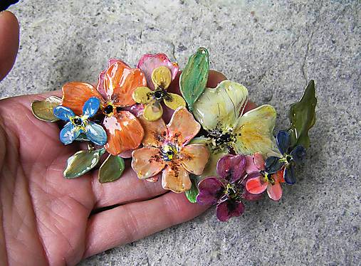  - vintage flowers 4 náhrdelník - 5152401_