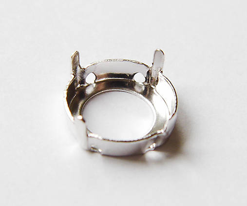 Komponenty - Kovový základ na Rivoli 1122 veľkosti 14mm, rhódium, bal.1ks - 5158211_