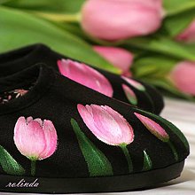 Ponožky, pančuchy, obuv - Jarné tulipánové balerínky - 5179516_