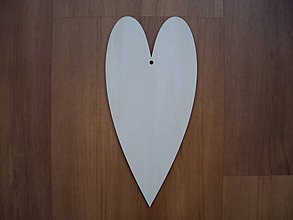 Materiál ručne robený - Drevené srdce 21 cm - 5182622_
