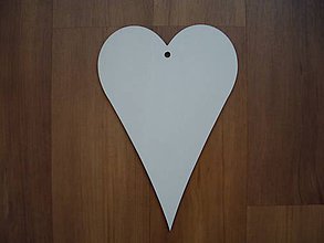 Materiál ručne robený - Srdce z dreva 20 x 13,5 cm - 5182658_