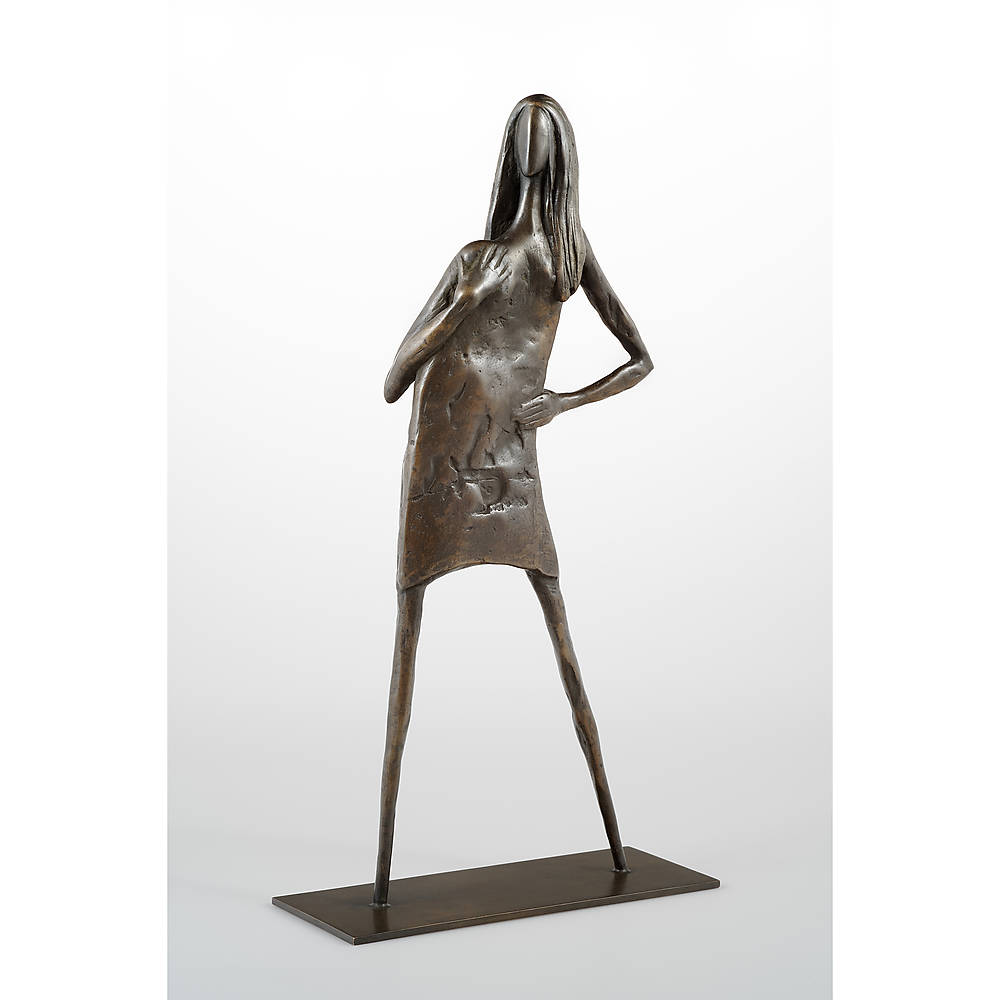 Dlhovlasé dievča - bronzová socha - originál - posledný kus
