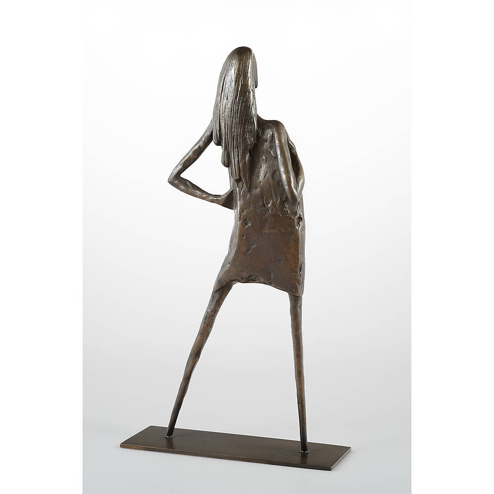 Dlhovlasé dievča - bronzová socha - originál - posledný kus
