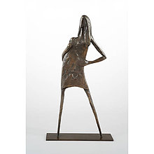 Sochy - Dlhovlasé dievča - bronzová socha - originál - posledný kus - 5187904_