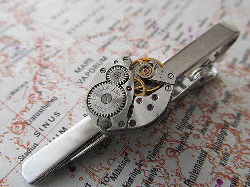 Pánske šperky - SPONA NA KAVATU steampunková III - 5191079_