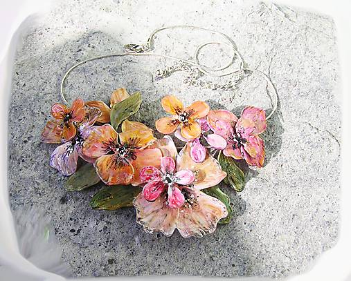 vintage flowers 5 náhrdelník