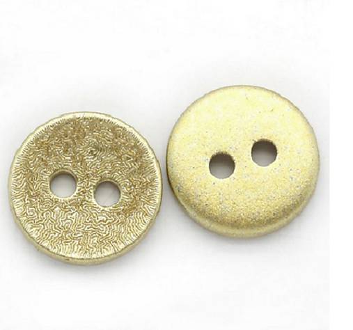  - Akrylový gombík zlatý 12,5 mm - 5193178_