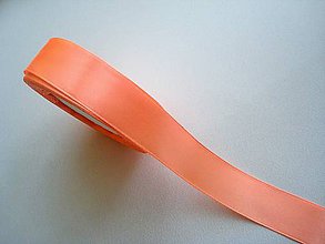 Galantéria - Stuha saténová oranžová 25 mm - 5201831_