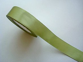 Galantéria - Stuha saténová zelená 25 mm - 5201917_
