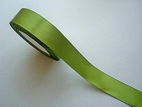 Galantéria - Stuha saténová zelená 25 mm - 5201932_