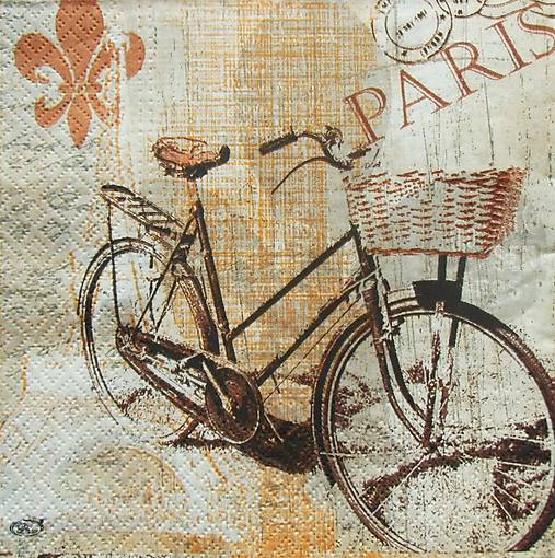  - S287 - Servítky - bicykel, Paris - 5199984_