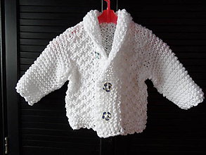 Detské oblečenie - biely svetrík - 5205519_
