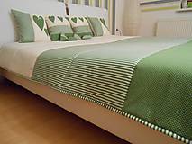 Úžitkový textil - Prehoz, vankúš patchwork vzor smotanovo-zelená ( rôzne varianty veľkostí ) - 5208657_