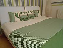Úžitkový textil - Prehoz, vankúš patchwork vzor smotanovo-zelená ( rôzne varianty veľkostí ) - 5208671_