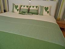 Úžitkový textil - Prehoz, vankúš patchwork vzor smotanovo-zelená ( rôzne varianty veľkostí ) - 5208682_