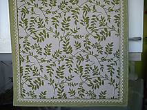 Úžitkový textil - Zelené listy - štóla - 5212596_