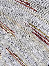 Úžitkový textil - koberec tkaný  biely cca70 x 350 cm - 5214787_