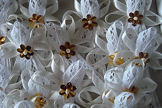 Svadobné pierka - Svadobné pierka smotanovo-biele pre Mišku - 5212976_