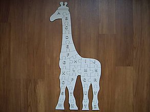 Hračky - Puzzle - žirafa 59 cm + abeceda - 5219069_