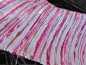 Úžitkový textil - koberec tkaný  biely ružový 70 x 150 cm - 5222750_