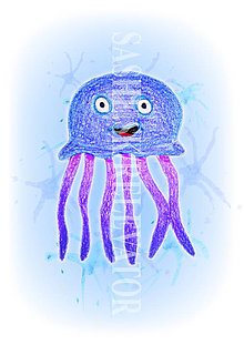 Papiernictvo - Podložky pod zošit Morský svet (medúza) - 5231491_