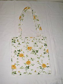 Nákupné tašky - Nákupná eko - taška žltá ruža (podšitá) - 5237008_