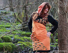 Šaty - Šaty úpletové šité, farbené a maľované BUBLINKY - 5237630_