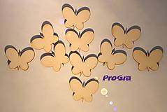 Polotovary - motýýýýliky oblé - 2,5 cm - sada 10 ks - 5241016_