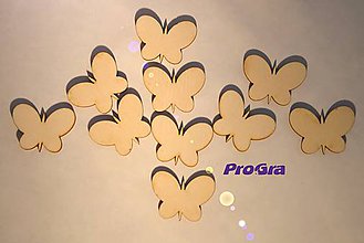 Polotovary - motýýýýliky oblé - 2,5 cm - sada 10 ks - 5241016_
