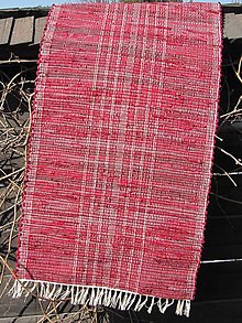 Úžitkový textil - koberec tkaný bordový 70x 200 cm - 5244682_