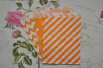 Obalový materiál - papierovy sacok oranzove trio - 5249524_