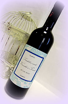 Papiernictvo - Etiketa na víno - Kráľovský tyrkys - 5260269_