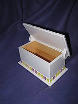 Úložné priestory & Organizácia - biela krabička s mozaikou - 5264432_