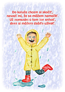 Papiernictvo - Linajková podložka pod zošit Detský svet (+ básnička) (v daždi) - 5260926_