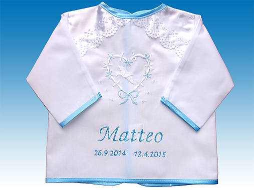 Detské oblečenie - Košielky na krst so saténom - 5266715_
