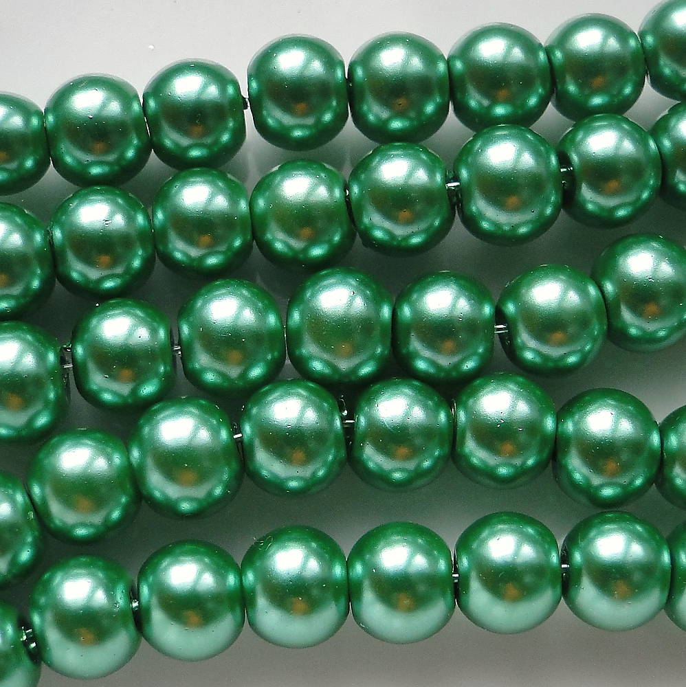 Voskované perly 6mm-30ks (zelená pastel)
