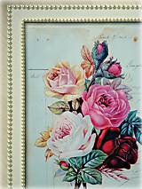 Rámiky - Shabby rose obraz/rám - 5267058_