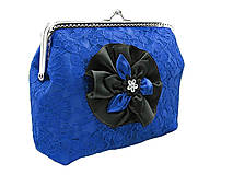 Čipková dámská kabelka modrá  05853A