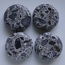 Minerály - MARBLE 20mm-1ks (šedočierna) - 5268109_