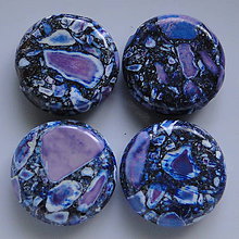 Minerály - MARBLE 20mm-1ks (modrá) - 5268124_