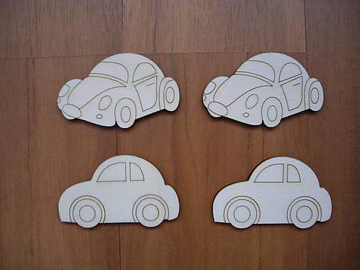Materiál ručne robený - Detské dekorácie z dreva - auto - 5281258_